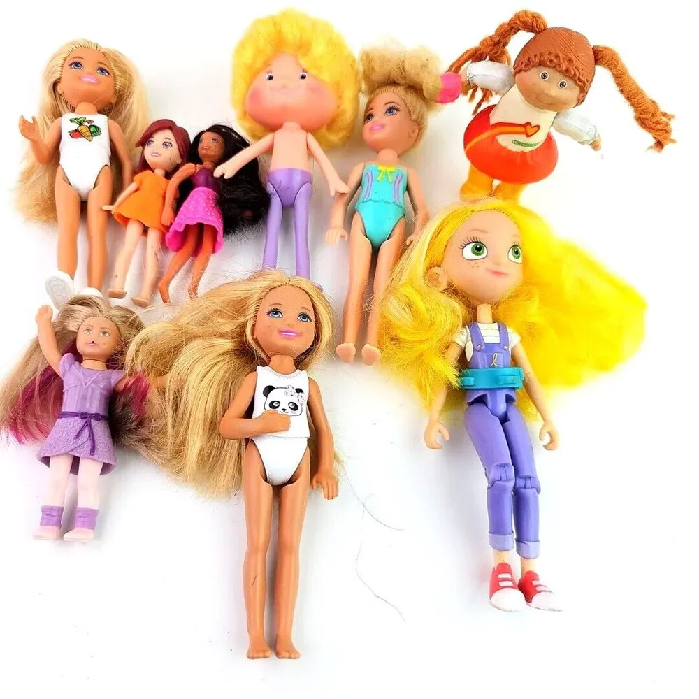Small Fashion Doll Lot Mixed Brands and Size Preowned Play Toys